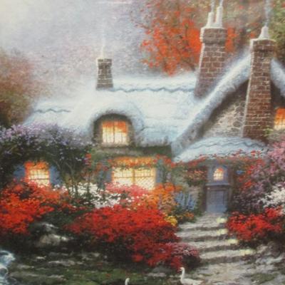 Thomas Kinkade Print Evening At Swanbrooke Cottage