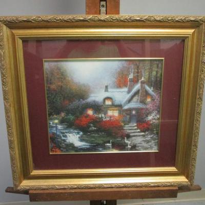 Thomas Kinkade Print Evening At Swanbrooke Cottage