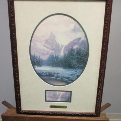 Thomas Kinkade Print Glory Of Winter With COA On The Back