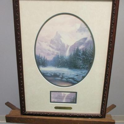 Thomas Kinkade Print Glory Of Winter With COA On The Back
