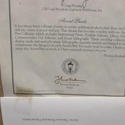 Thomas Kinkade Print Glory Of Winter With COA On The Back