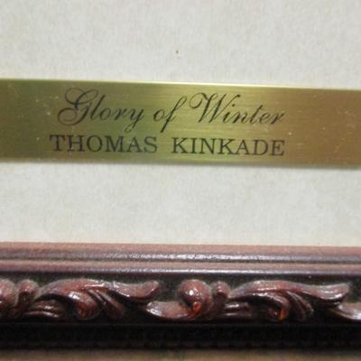 Thomas Kinkade Print Glory Of Winter With COA On The Back