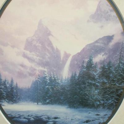 Thomas Kinkade Print Glory Of Winter With COA On The Back