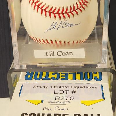 Gil Coan Senators Baltimore Orioles OMLB Signed Autographed Baseball In Collectors Case