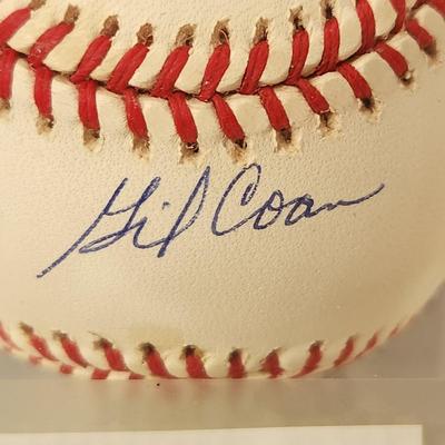 Gil Coan Senators Baltimore Orioles OMLB Signed Autographed Baseball In Collectors Case