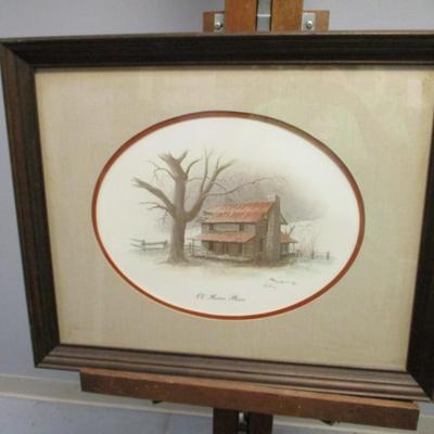 Framed Print Ol' Home Place Signed By The Artist E. Howard Burger