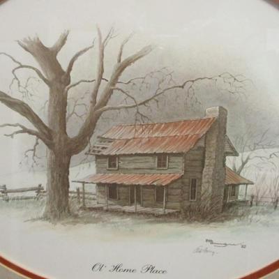 Framed Print Ol' Home Place Signed By The Artist E. Howard Burger