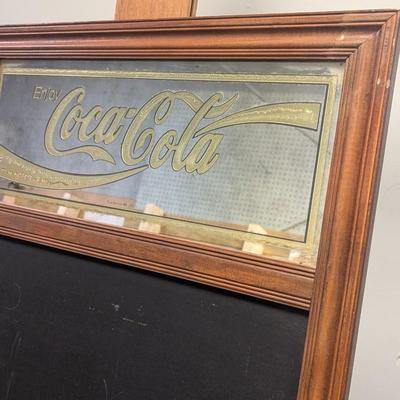 Coca-Cola Mirrored Chalk Board Sign