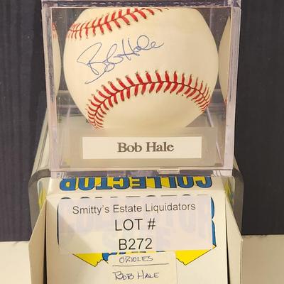 Bob Hale Baltimore Orioles OMLB Signed Autographed Baseball In Collectors Case
