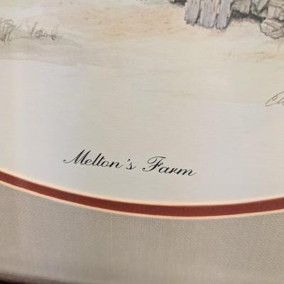 Framed Print Melton's Farm Signed By The Artist E. Howard Burger