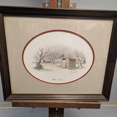 Framed Print Melton's Farm Signed By The Artist E. Howard Burger