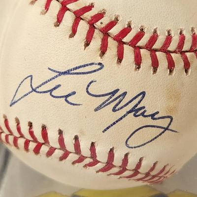 Lee May Baltimore Orioles OMLB Signed Autographed Baseball In Collectors Case