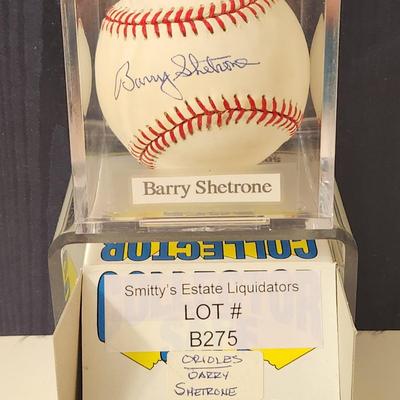 Barry Shetrone Baltimore Orioles OMLB Signed Autographed Baseball In Collectors Case
