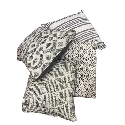 Set of 4 Grey & White Pillows