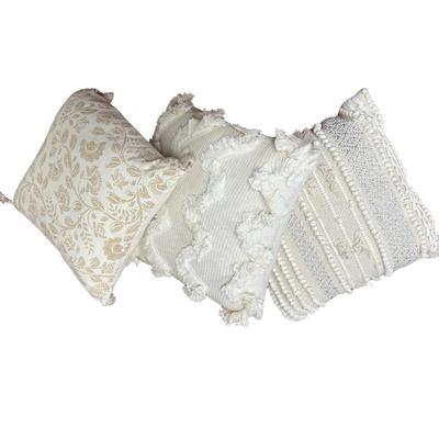 Set of 3 Ivory Texture Pillows