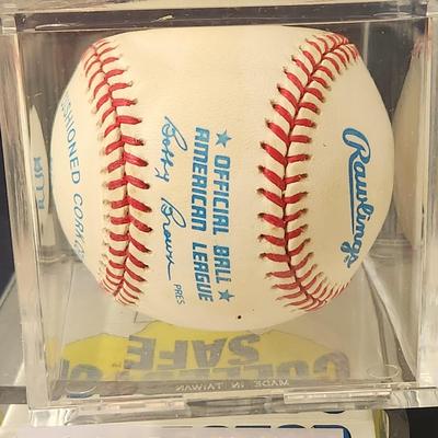 John Lowenstein Baltimore Orioles OMLB Signed Autographed Baseball In Collectors Case