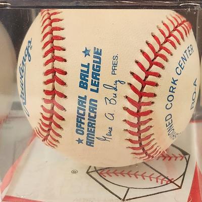 Jackie Brandt Baltimore Orioles OMLB Signed Autographed Baseball In Collectors Case