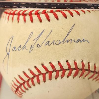 Jack Harshman Baltimore Orioles OMLB Signed Autographed Baseball In Collectors Case
