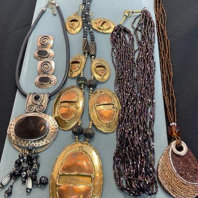 Metal and Beaded Necklace Lot