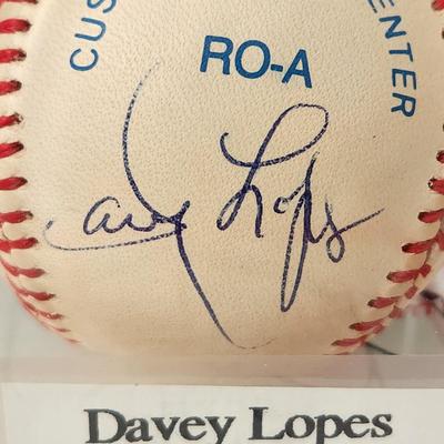 Davey Lopes Baltimore Orioles OMLB Signed Autographed Baseball In Collectors Case