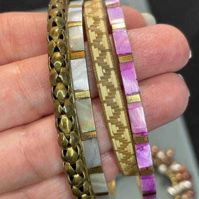 Lot of Bracelets and Nice Beaded Necklace Set