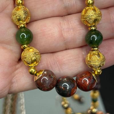 Lot of Bracelets and Nice Beaded Necklace Set