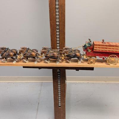 Budweiser Anheuser Busch Wagon & Clydesdale Horses