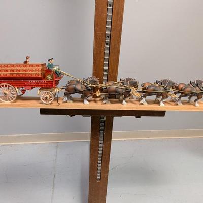 Budweiser Anheuser Busch Wagon & Clydesdale Horses