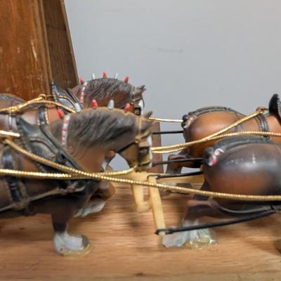 Budweiser Anheuser Busch Wagon & Clydesdale Horses