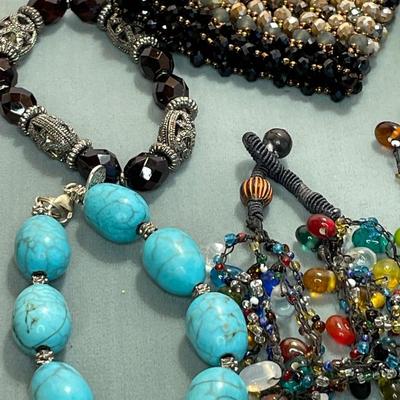 Large Lot of Bracelets and a Necklace Set