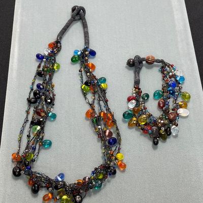 Large Lot of Bracelets and a Necklace Set