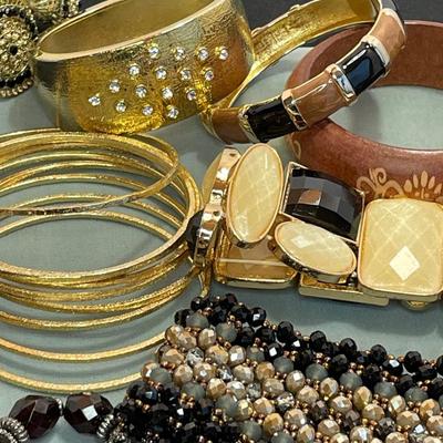 Large Lot of Bracelets and a Necklace Set