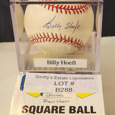 Billy Hoeft Baltimore Orioles OMLB Signed Autographed Baseball In Collectors Case