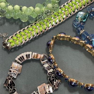 Bracelet Lot Pastel, Rhinestone and Musical