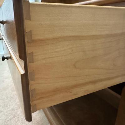 Ethan Allen Solid Maple Buffet with Display Hutch