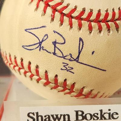 Shawn Boskie #32 Baltimore Orioles OMLB Signed Autographed Baseball In Collectors Case