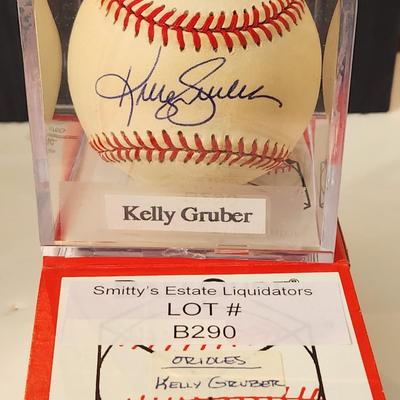 Kelly Gruber Baltimore Orioles OMLB Signed Autographed Baseball In Collectors Case