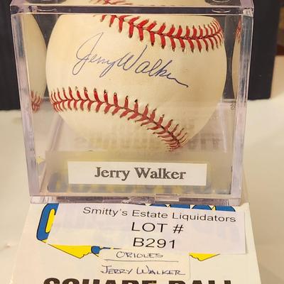 Jerry Walker Baltimore Orioles OMLB Signed Autographed Baseball In Collectors Case