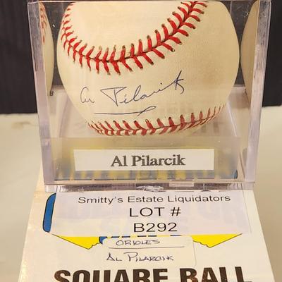 Al Pilarcik Baltimore Orioles OMLB Signed Autographed Baseball In Collectors Case