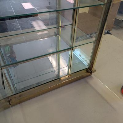 Glass & Metal Table Top Display Cabinet 28" x 11" x 24"