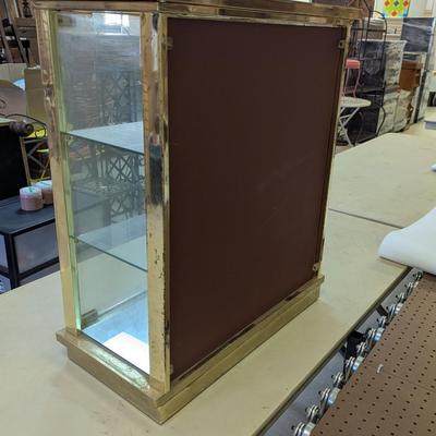 Glass & Metal Table Top Display Cabinet 28" x 11" x 24"
