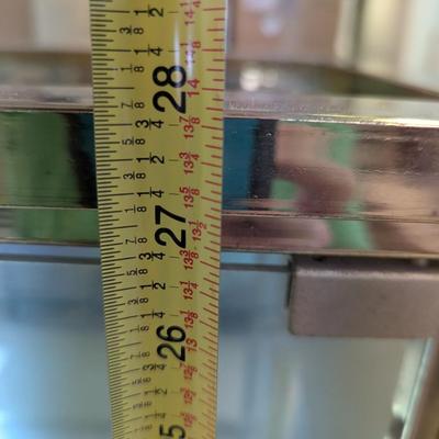 Glass & Metal Table Top Display Cabinet 28" x 11" x 24"