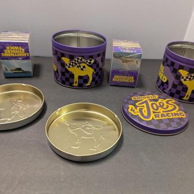 Vintage Joe Cool Camel Racing Tins & Some Matches