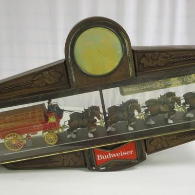 Vintage Hanging Budweiser Bar Light Clydesdale Horses