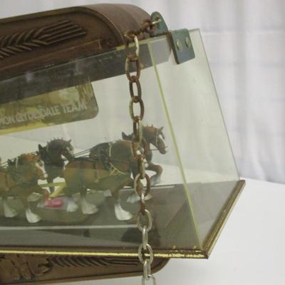 Vintage Hanging Budweiser Bar Light Clydesdale Horses