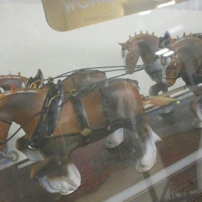 Vintage Hanging Budweiser Bar Light Clydesdale Horses