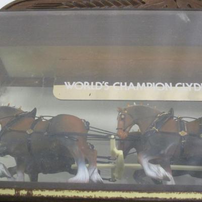 Vintage Hanging Budweiser Bar Light Clydesdale Horses