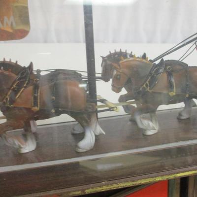 Vintage Hanging Budweiser Bar Light Clydesdale Horses