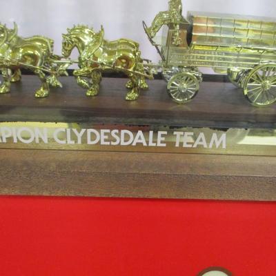 Vintage Budweiser Clydesdale Hanging Light