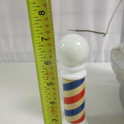 Vintage William Marvey Model 77 Lighted Barber Pole & Avon Bottle